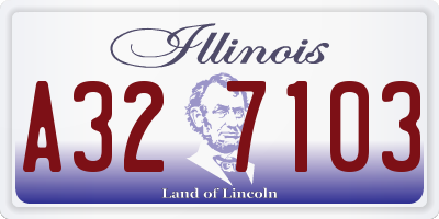 IL license plate A327103