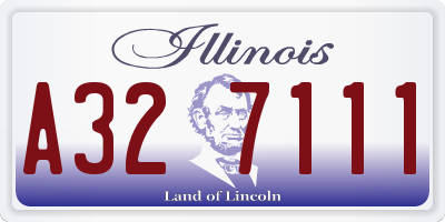 IL license plate A327111