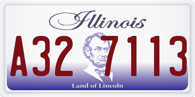 IL license plate A327113