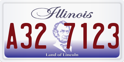 IL license plate A327123