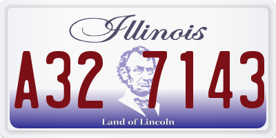 IL license plate A327143