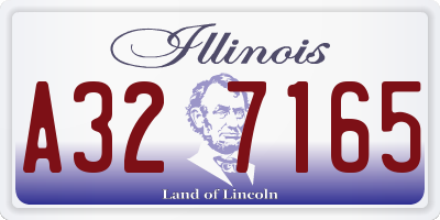 IL license plate A327165