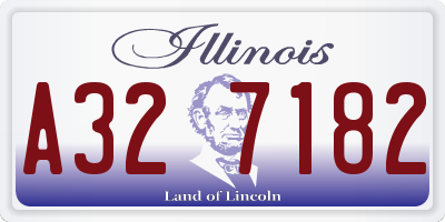 IL license plate A327182