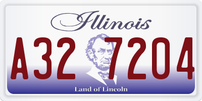 IL license plate A327204