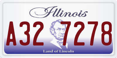 IL license plate A327278