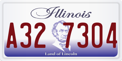 IL license plate A327304