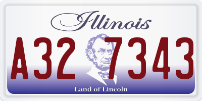 IL license plate A327343