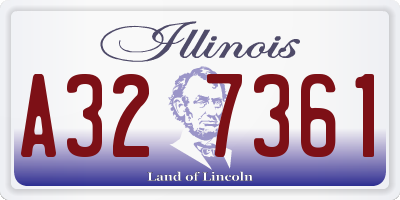 IL license plate A327361
