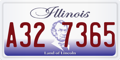IL license plate A327365