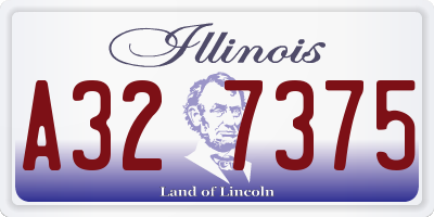 IL license plate A327375