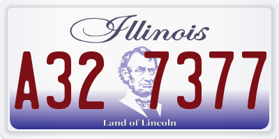 IL license plate A327377