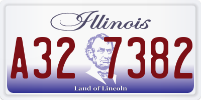 IL license plate A327382