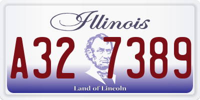 IL license plate A327389