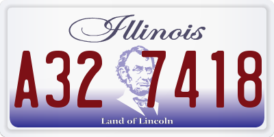 IL license plate A327418