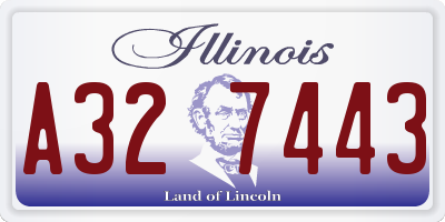 IL license plate A327443