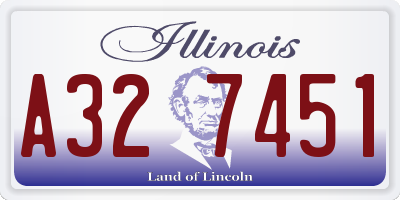 IL license plate A327451