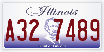 IL license plate A327489