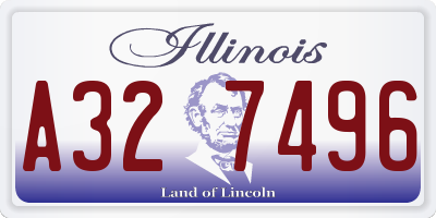 IL license plate A327496