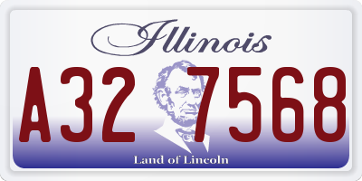 IL license plate A327568