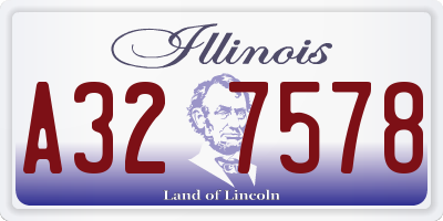 IL license plate A327578