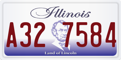 IL license plate A327584