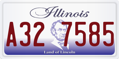 IL license plate A327585