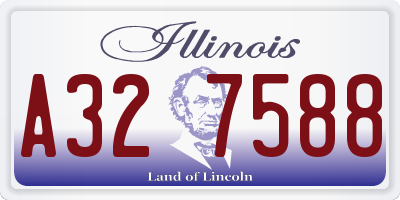 IL license plate A327588