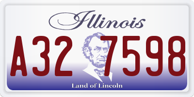 IL license plate A327598