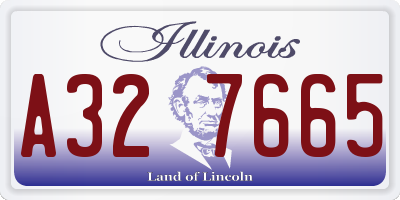 IL license plate A327665