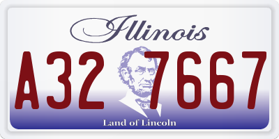 IL license plate A327667