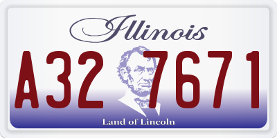 IL license plate A327671