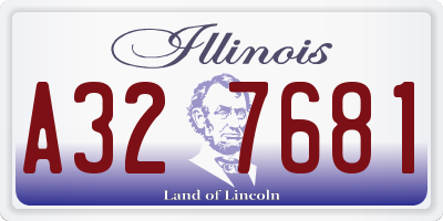 IL license plate A327681