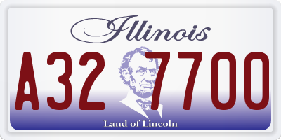 IL license plate A327700