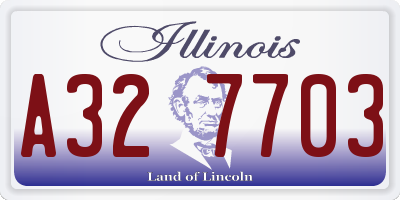 IL license plate A327703