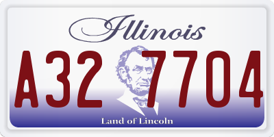 IL license plate A327704