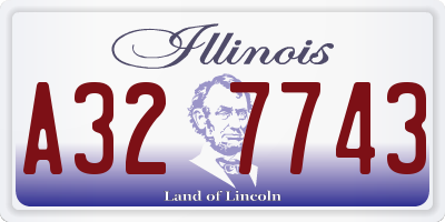 IL license plate A327743