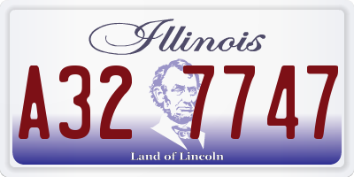 IL license plate A327747