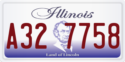 IL license plate A327758