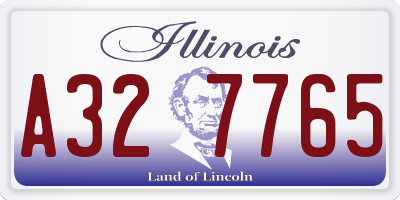 IL license plate A327765