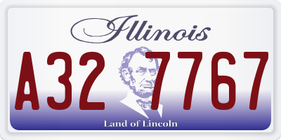 IL license plate A327767