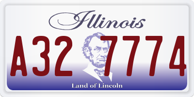 IL license plate A327774
