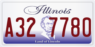 IL license plate A327780