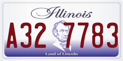IL license plate A327783