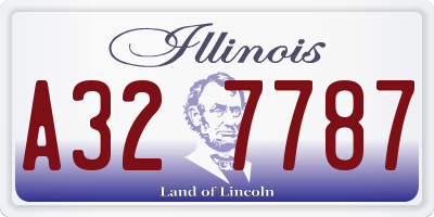 IL license plate A327787