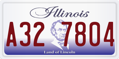 IL license plate A327804