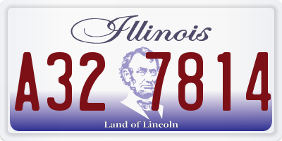 IL license plate A327814