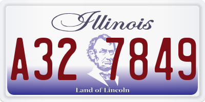 IL license plate A327849