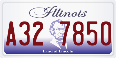 IL license plate A327850