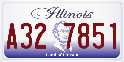 IL license plate A327851