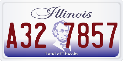 IL license plate A327857